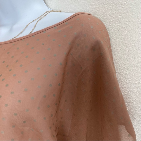 Plus size forever 21 blush terracotta sheer shirt tee - Picture 2 of 3